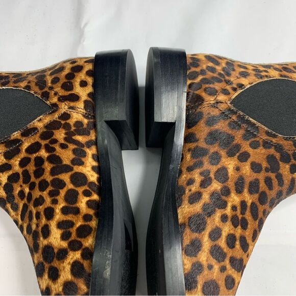 REBECCA MINKOFF Sabeen Too Brown Cow Hair Chelsea Slip On Boots - Picture 7 of 12